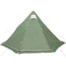 Cort de camping tipi pentru 5 persoane, verde, impermeabil - WALTI WALTI