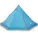 Cort de camping tipi pentru 5 persoane, albastru, impermeabil - WALTI WALTI