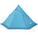 Cort de camping tipi pentru 5 persoane, albastru, impermeabil - WALTI WALTI