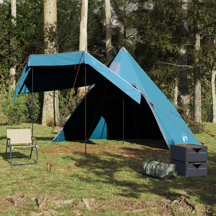 Cort de camping tipi pentru 5 persoane, albastru, impermeabil - WALTI WALTI