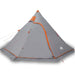 Cort de camping tipi pentru 5 persoană, gri, impermeabil - WALTI WALTI