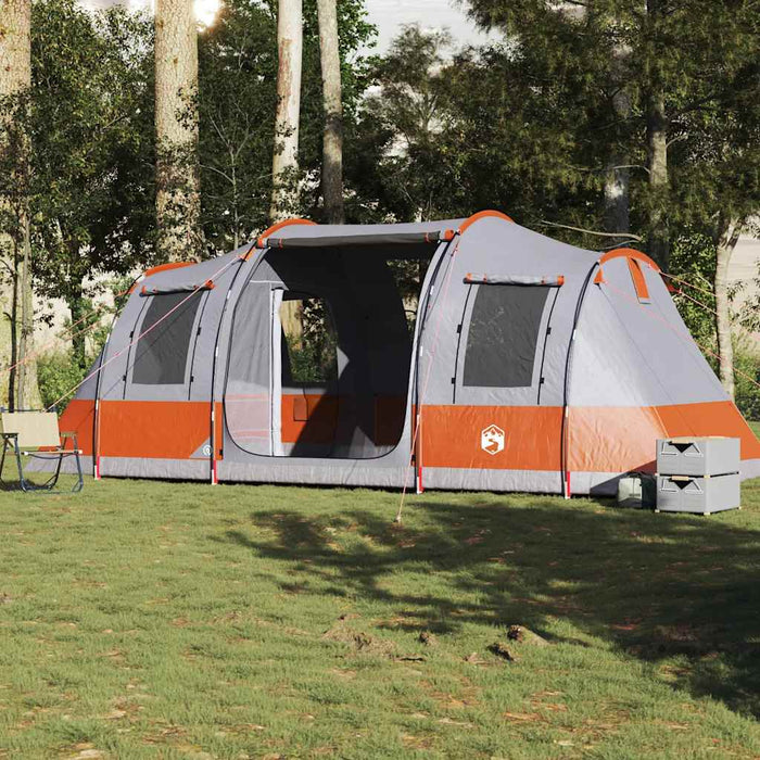 Cort de camping tunel 4 persoane, gri/portocaliu, impermeabil - WALTI WALTI