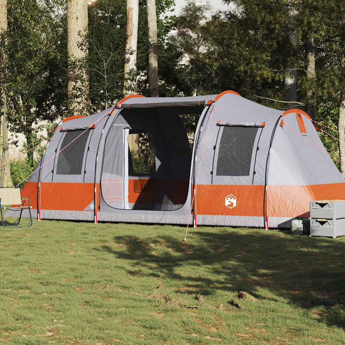 Cort de camping tunel 4 persoane, gri/portocaliu, impermeabil - WALTI WALTI