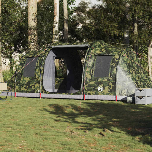Cort de camping tunel pentru 4 persoane, camuflaj, impermeabil - WALTI WALTI