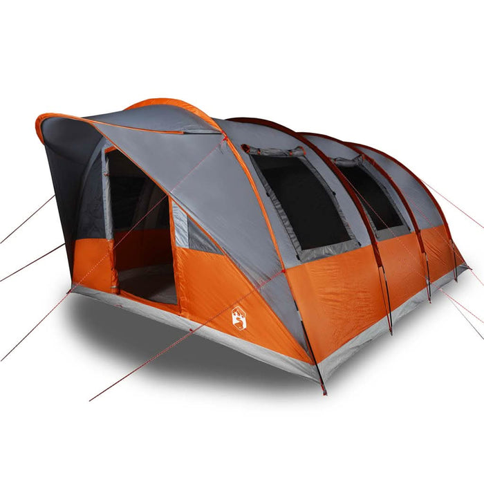 Cort de camping tunel 5 persoane, gri/portocaliu, impermeabil - WALTI WALTI