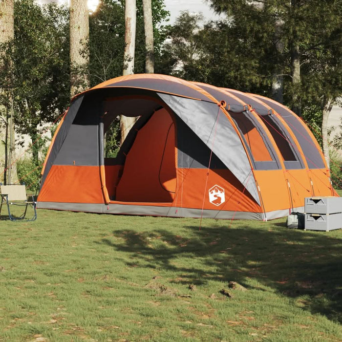 Cort de camping tunel 5 persoane, gri/portocaliu, impermeabil - WALTI WALTI