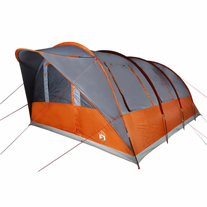 Cort de camping tunel 5 persoane, gri/portocaliu, impermeabil - WALTI WALTI