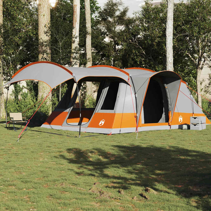 Cort de camping tunel 5 persoane, gri/portocaliu, impermeabil - WALTI WALTI