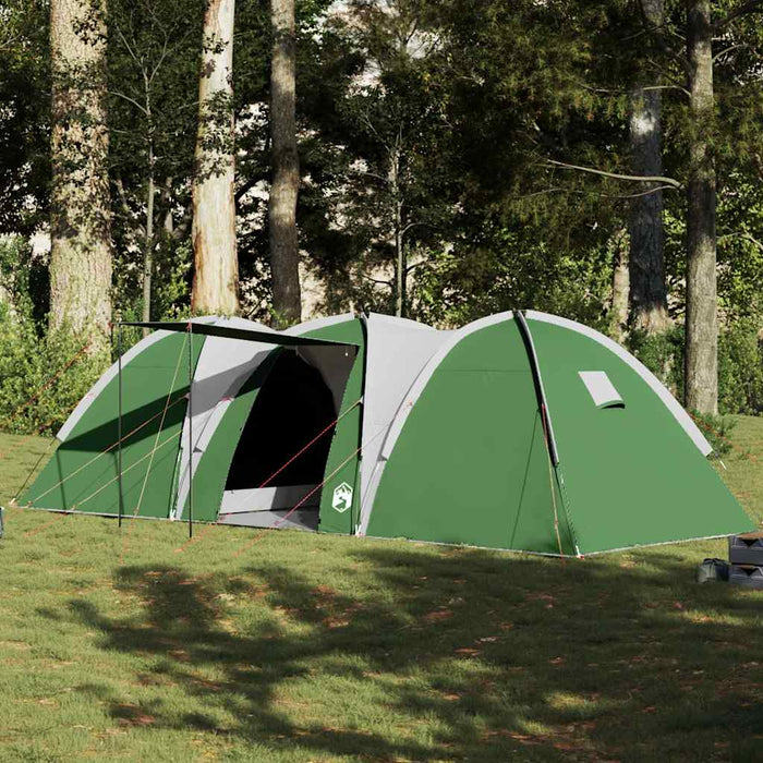 Cort de camping cupolă pentru 8 persoane, verde, impermeabil - WALTI WALTI