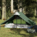 Cort de camping pentru 2 persoane, verde, impermeabil - WALTI WALTI