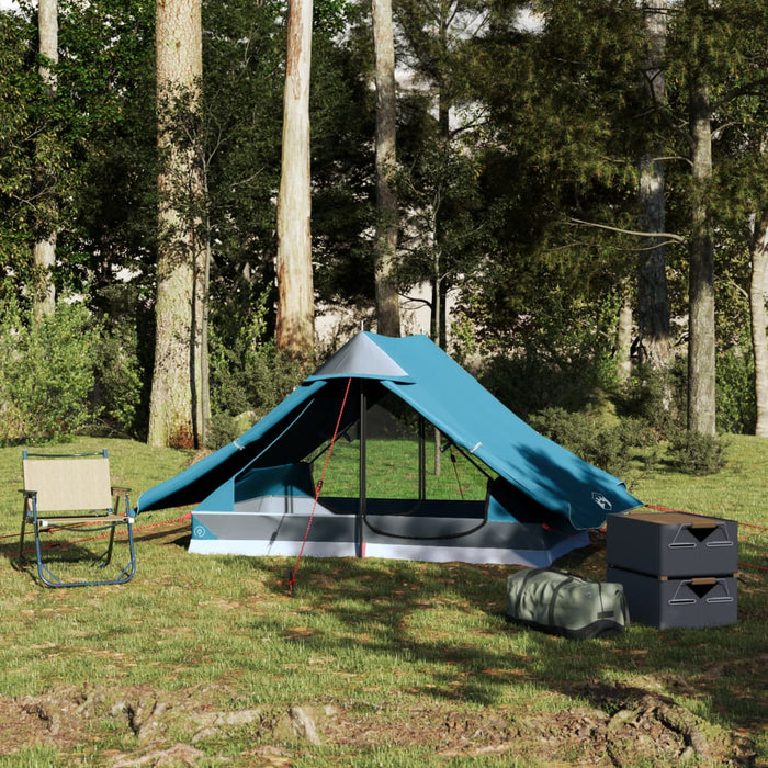 Cort camping pentru 2 persoane, albastru, impermeabil - WALTI WALTI