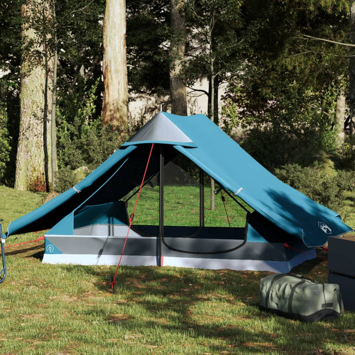 Cort camping pentru 2 persoane, albastru, impermeabil - WALTI WALTI