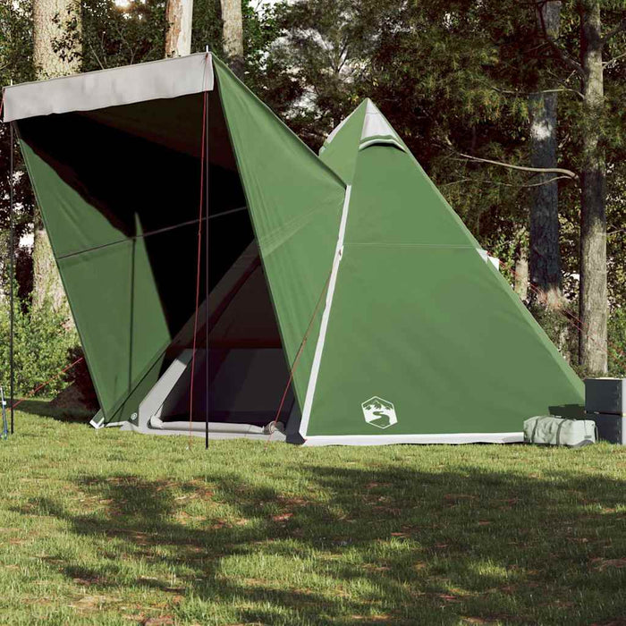 Cort de familie Tipi pentru 6 persoane, verde, impermeabil - WALTI WALTI