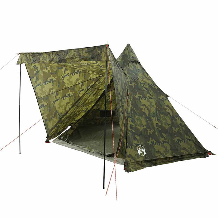 Cort de familie Tipi pentru 6 persoane, camuflaj, impermeabil - WALTI WALTI