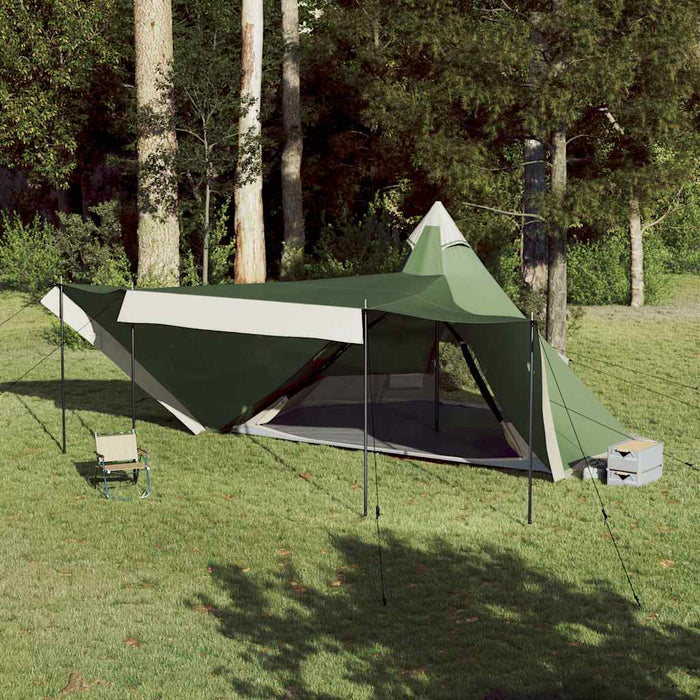 Cort de familie Tipi pentru 8 persoane, verde, impermeabil WALTI