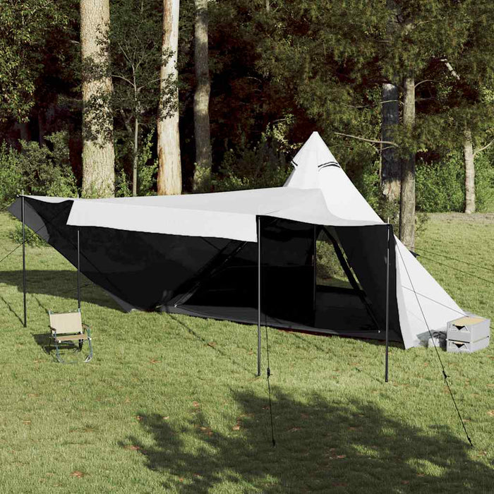 Cort de familie Tipi 8 persoane, alb opac textil impermeabil WALTI