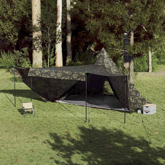 Cort de familie Tipi pentru 8 persoane, camuflaj, impermeabil WALTI