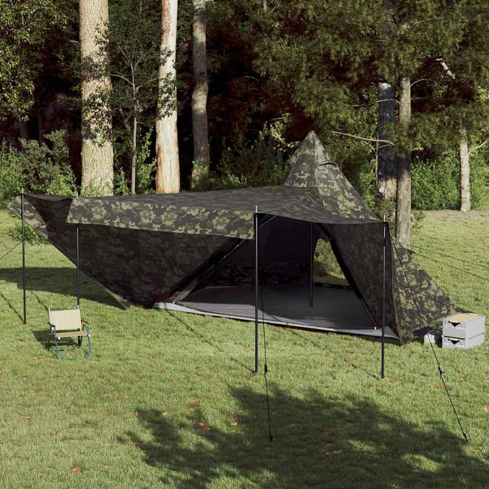 Cort de familie Tipi pentru 8 persoane, camuflaj, impermeabil WALTI