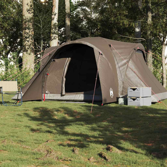 Cort de camping cupolă pentru 6 persoane, maro, impermeabil - WALTI WALTI