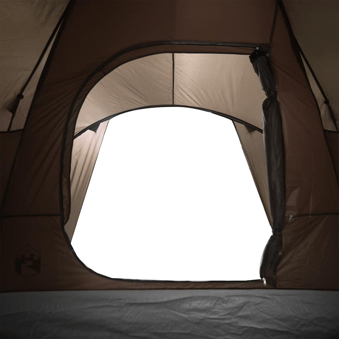Cort de camping cupolă pentru 6 persoane, maro, impermeabil - WALTI WALTI