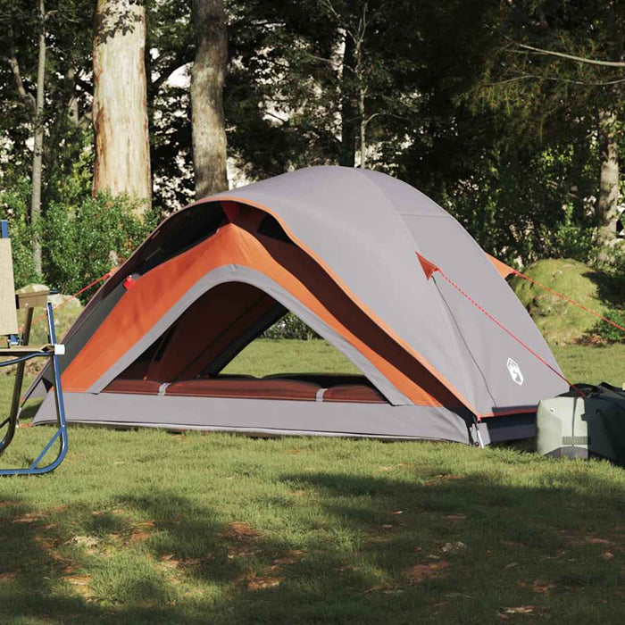 Cort de camping pentru 1 persoană, gri/portocaliu, impermeabil - WALTI WALTI