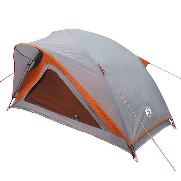 Cort de camping pentru 1 persoană, gri/portocaliu, impermeabil - WALTI WALTI