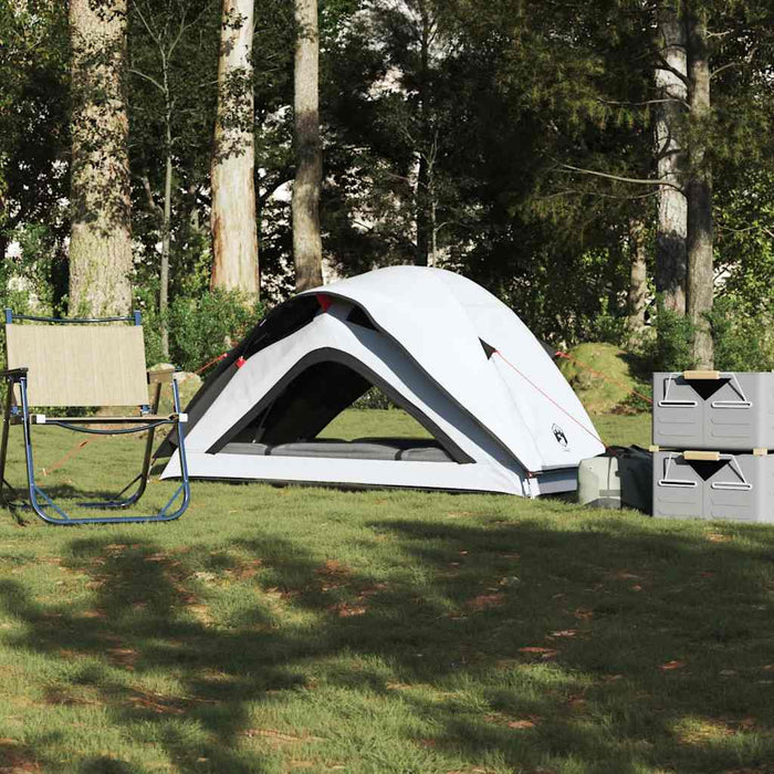 Cort camping, 1 persoane, alb, țesătură opacă, impermeabil - WALTI WALTI