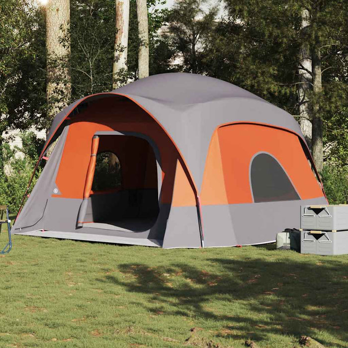 Cort de camping pentru 6 persoane, gri/portocaliu, impermeabil - WALTI WALTI