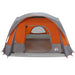 Cort de camping pentru 6 persoane, gri/portocaliu, impermeabil - WALTI WALTI