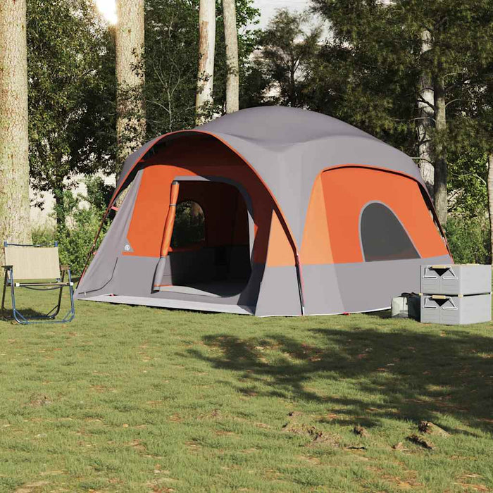 Cort de camping pentru 6 persoane, gri/portocaliu, impermeabil - WALTI WALTI
