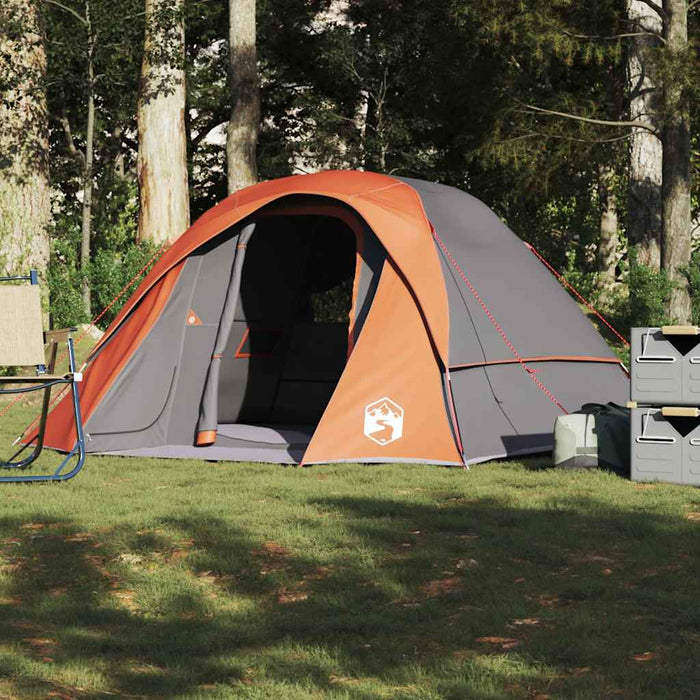 Cabină cort de camping 4 persoane gri și portocaliu impermeabil - WALTI WALTI