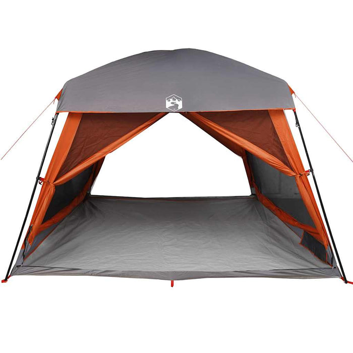 Cort de camping pentru 6 persoane, gri/portocaliu, impermeabil - WALTI WALTI