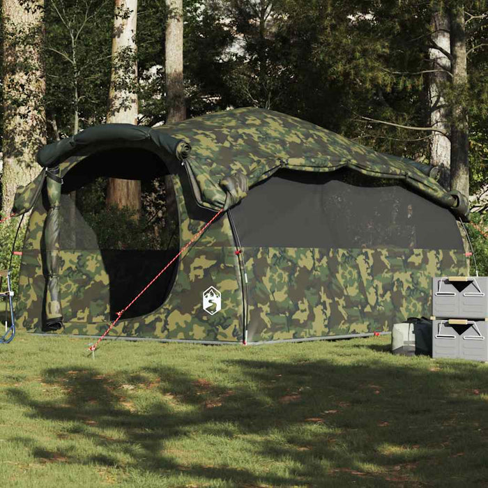 Cort de familie tunel pentru 6 persoane, camuflaj, impermeabil - WALTI WALTI