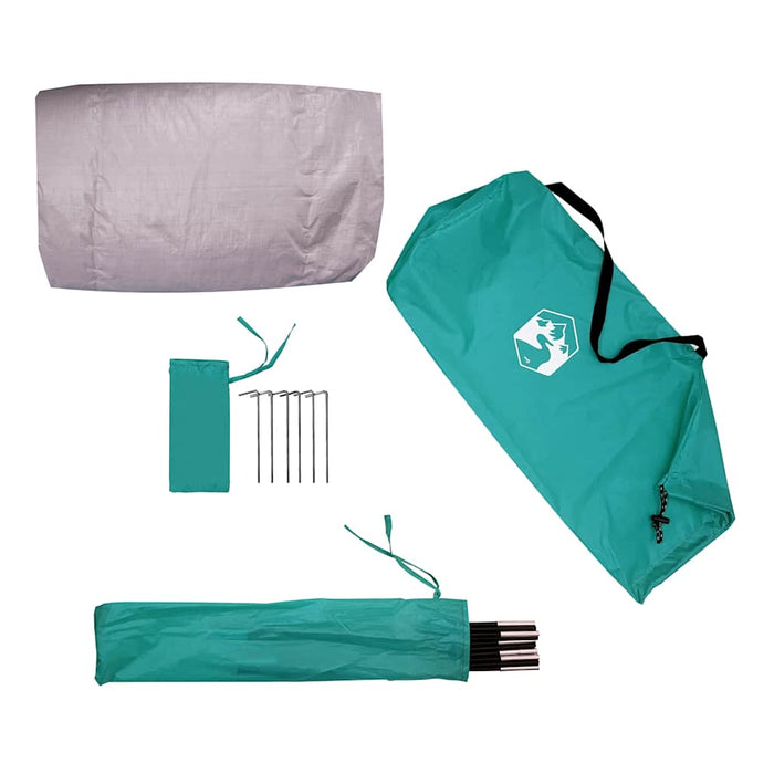Cort de plajă 2 persoane, verde marin, impermeabil - WALTI WALTI