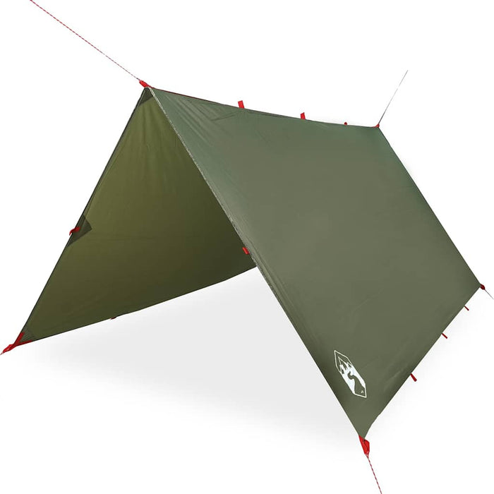Prelată de camping, verde măsliniu, 306x306 cm, impermeabilă - WALTI WALTI
