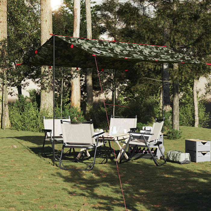 Prelată de camping, camuflaj, 306x306 cm, impermeabilă - WALTI WALTI