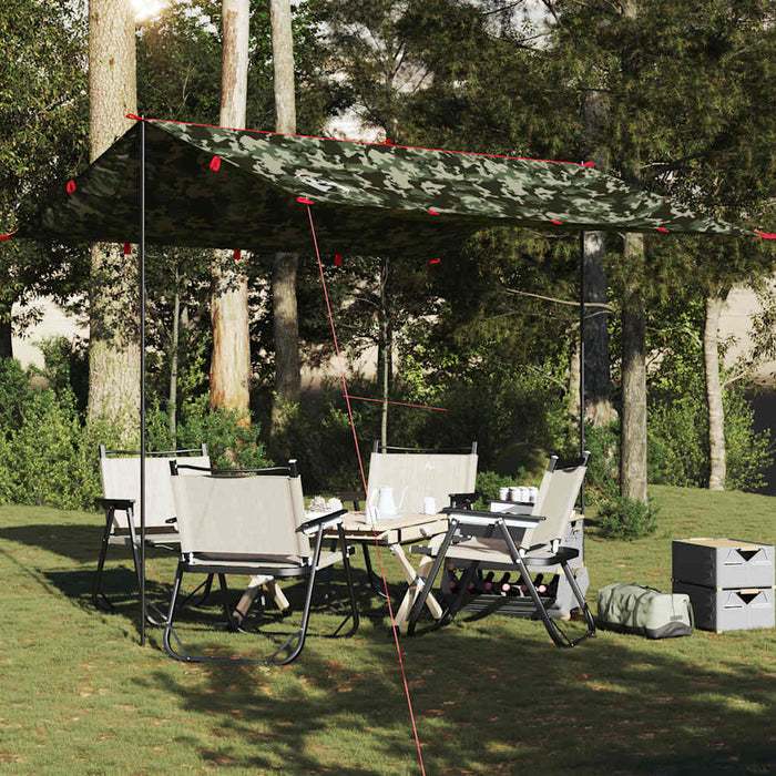 Prelată de camping, camuflaj, 306x306 cm, impermeabilă - WALTI WALTI