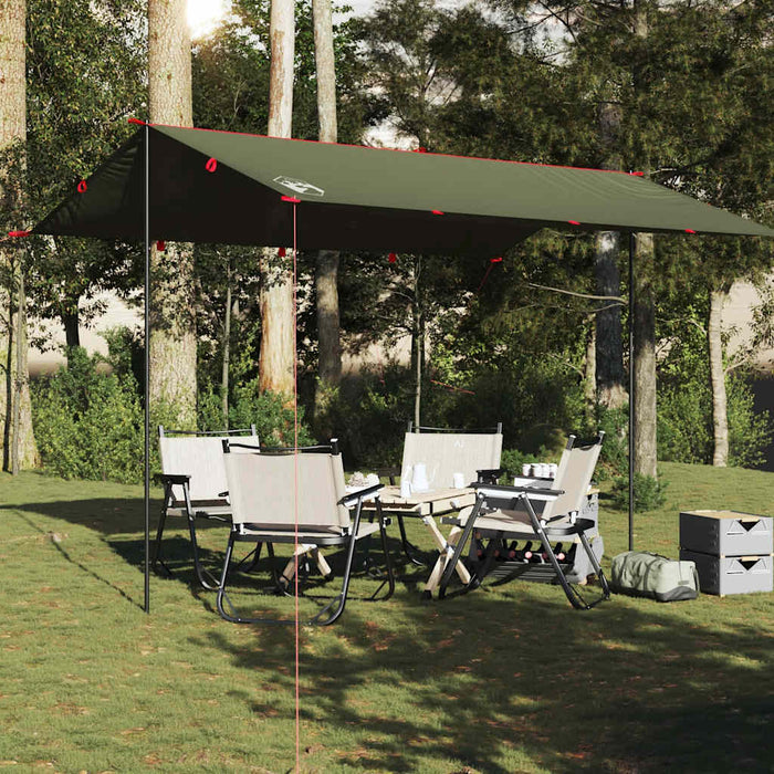Prelată de camping, verde măsliniu, 406x306 cm, impermeabilă - WALTI WALTI