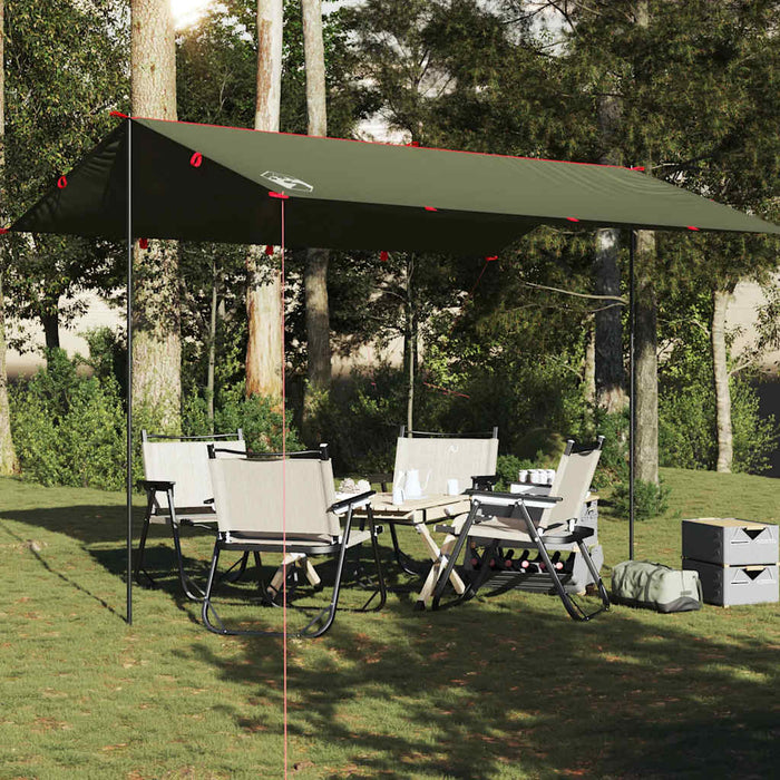 Prelată de camping, verde măsliniu, 406x306 cm, impermeabilă - WALTI WALTI