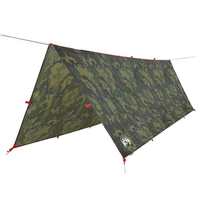 Prelată de camping, camuflaj, 406x306 cm, impermeabilă WALTI