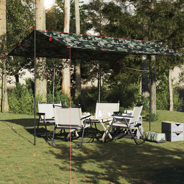 Prelată de camping, camuflaj, 406x306 cm, impermeabilă WALTI