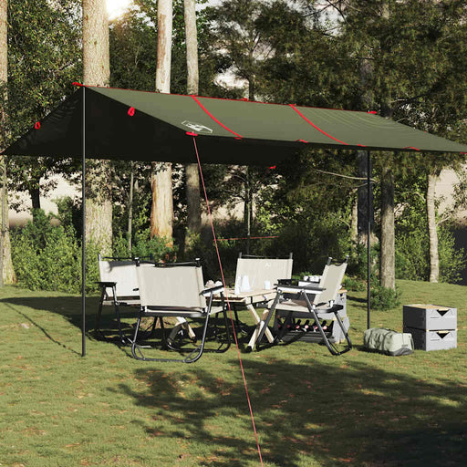 Prelată de camping, verde măsliniu, 451x420 cm, impermeabilă - WALTI WALTI