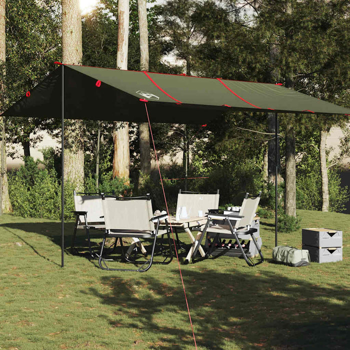 Prelată de camping, verde măsliniu, 451x420 cm, impermeabilă WALTI