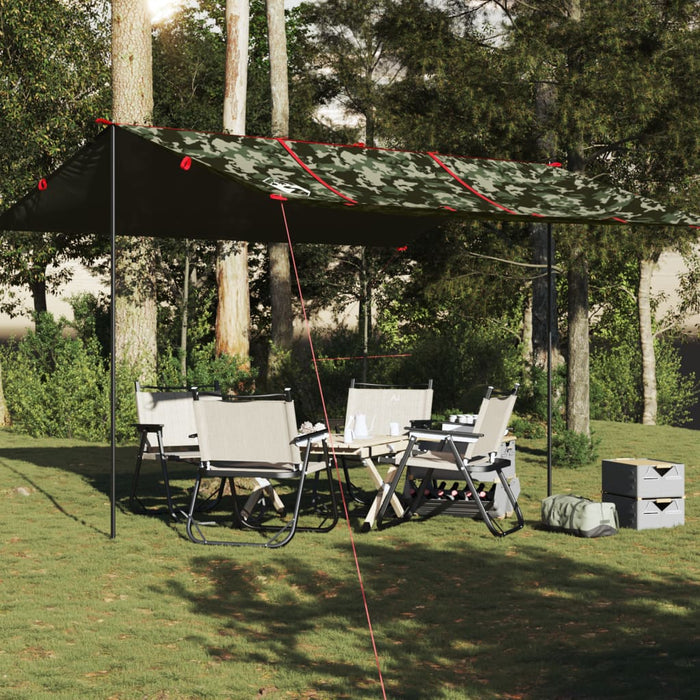 Prelată de camping, camuflaj, 451x420 cm, impermeabilă - WALTI WALTI