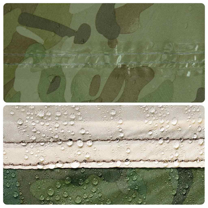 Prelată de camping, camuflaj, 438x376x212 cm, impermeabilă - WALTI WALTI
