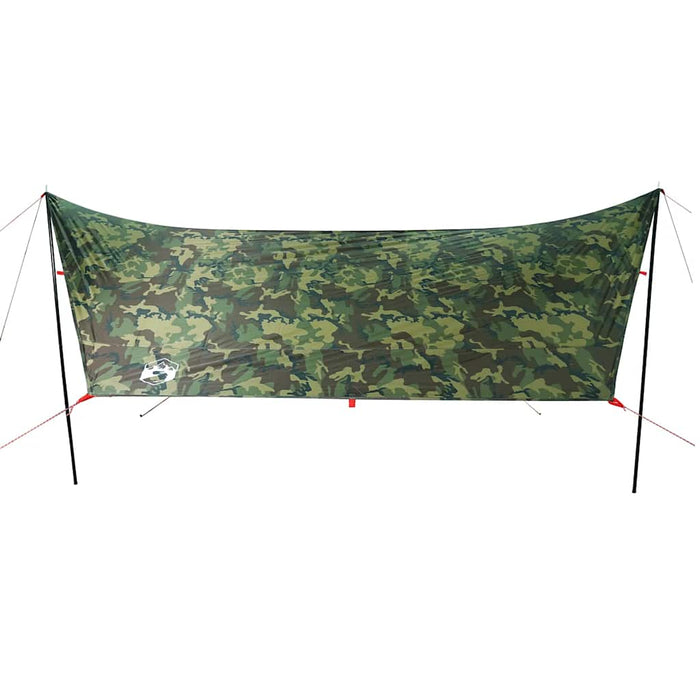 Prelată de camping, camuflaj, 462x306x211 cm, impermeabilă - WALTI WALTI