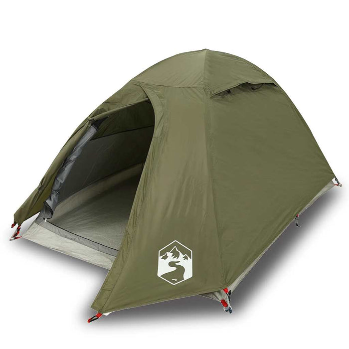 Cort camping cupolă 2 persoane verde măsliniu impermeabil - WALTI WALTI