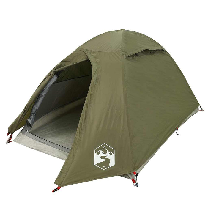 Cort camping cupolă 2 persoane verde măsliniu impermeabil - WALTI WALTI
