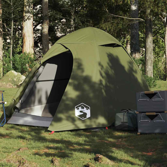 Cort camping cupolă 2 persoane verde măsliniu impermeabil - WALTI WALTI
