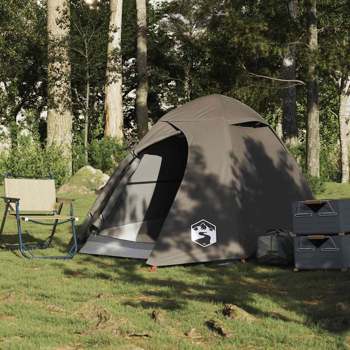 Cort de camping cupolă pentru 2 persoane, maro, impermeabil - WALTI WALTI
